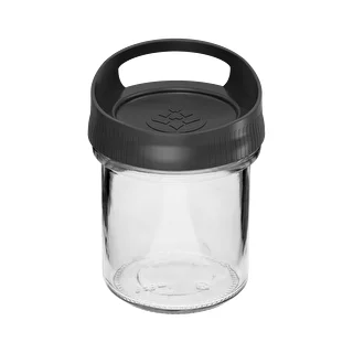 Glasbehälter 350 ml, mit Schraubdeckel zum Aufhängen