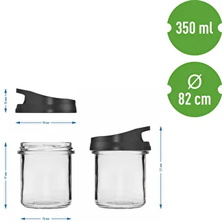 Glasbehälter 350 ml, mit Schraubdeckel zum Aufhängen – photo 5