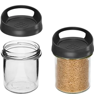 Glasbehälter 350 ml, mit Schraubdeckel zum Aufhängen – photo 2