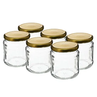 TO-Glas 500 ml mit goldenem Schraubdeckel fi82/6 – 6 Stück