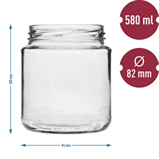 TO-Schraubglas 580 ml, dickwandig, 6 Stück – photo 2