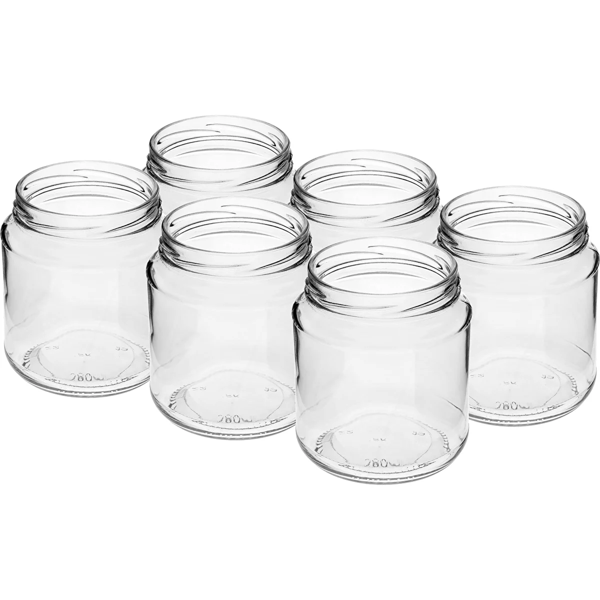 TO-Schraubglas 580 ml, dickwandig, 6 Stück