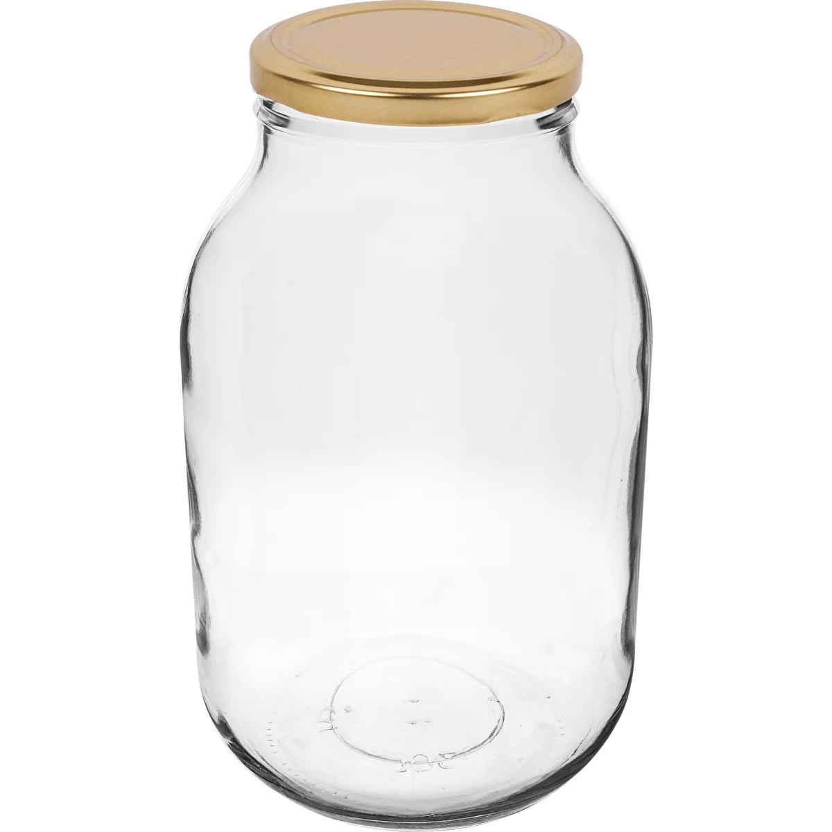 Einmachglas 3 L – 1 Stück, goldener Schraubdeckel (Ø 100)