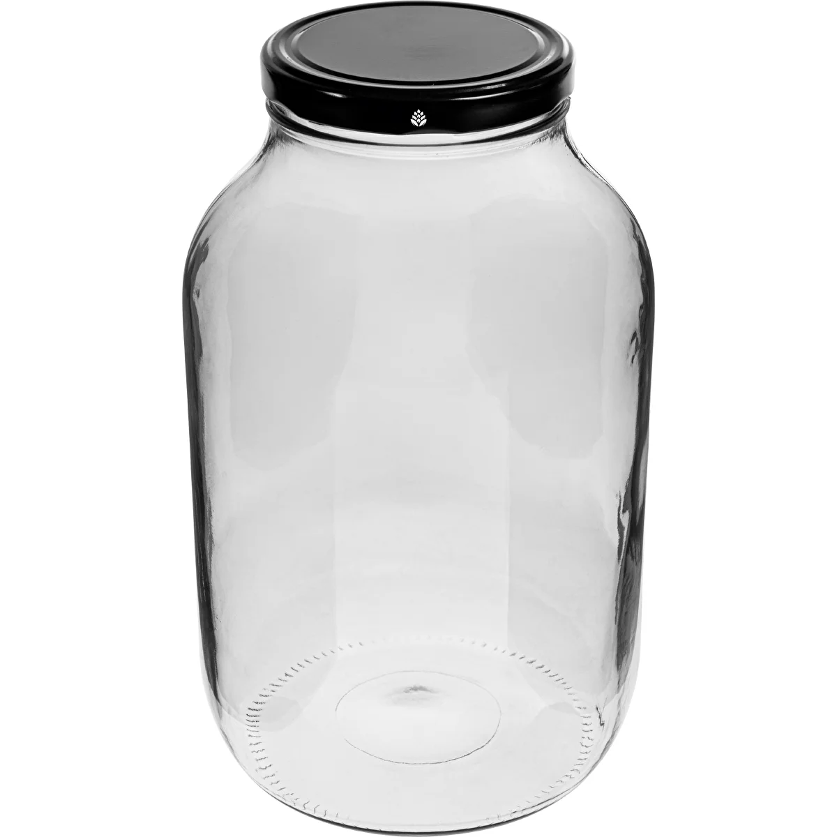 4-Liter-Glas mit schwarzem Schraubdeckel Ø 100