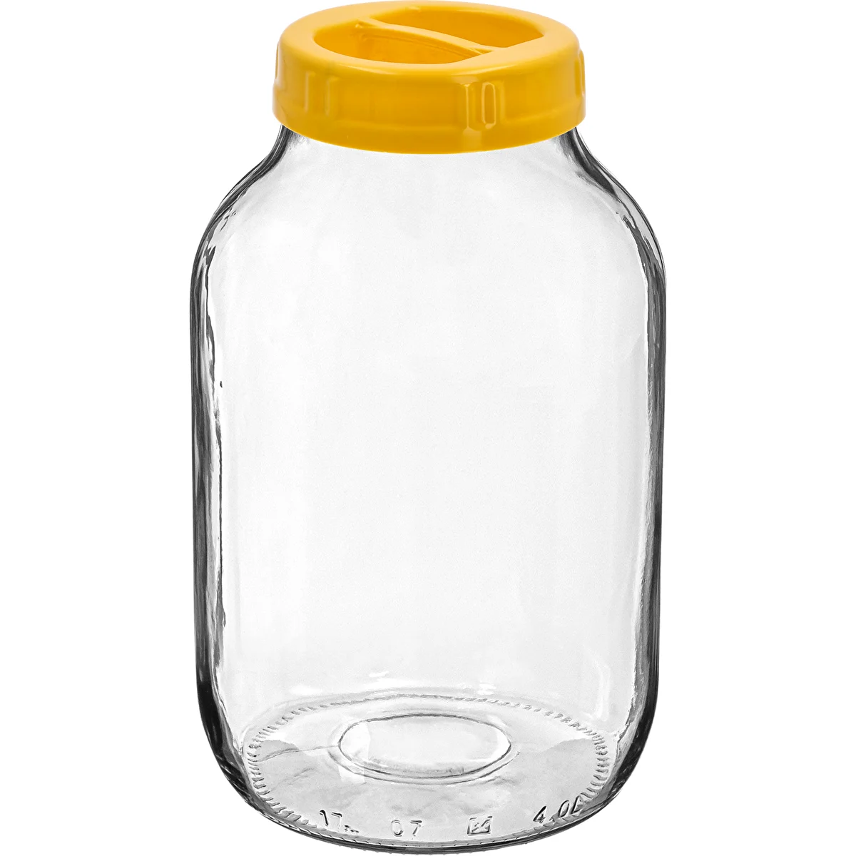 Twist-Off-Glas 4 L mit Kunststoffdeckel Ø 100 mm und Tragegriff