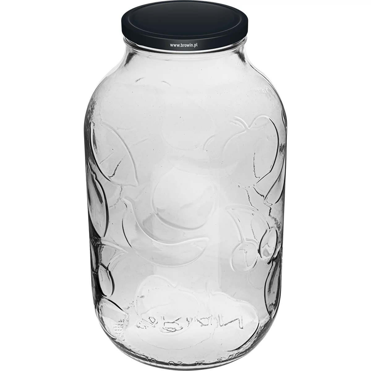 5-Liter-Glas mit farbigem Metall-Schraubdeckel Ø 100 mm