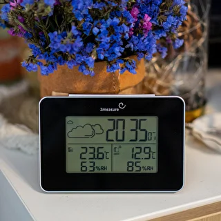 RCC-Wetterstation – elektronisch, kabellos, mit beleuchtetem Sensor, schwarz – photo 13