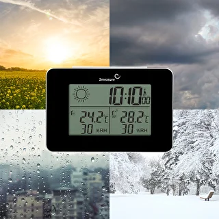 RCC-Wetterstation – elektronisch, kabellos, mit beleuchtetem Sensor, schwarz – photo 21