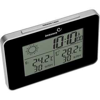 RCC-Wetterstation – elektronisch, kabellos, mit beleuchtetem Sensor, schwarz – photo 4