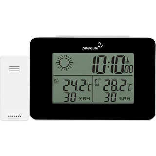RCC-Wetterstation – elektronisch, kabellos, mit beleuchtetem Sensor, schwarz – photo 6