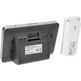 RCC-Wetterstation – elektronisch, kabellos, mit beleuchtetem Sensor, schwarz – photo 7