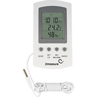 Wetterstation – elektronisch, mit Sonde, weiß
