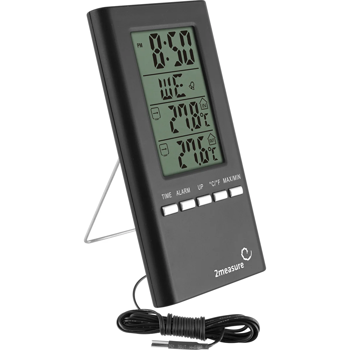 Wetterstation – elektronisch, mit Fühler, schwarz