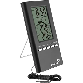 Wetterstation – elektronisch, mit Fühler, schwarz