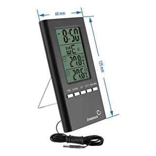 Wetterstation – elektronisch, mit Fühler, schwarz – photo 3