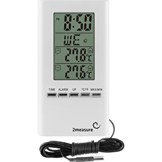Wetterstation – elektronisch, mit Fühler, weiß