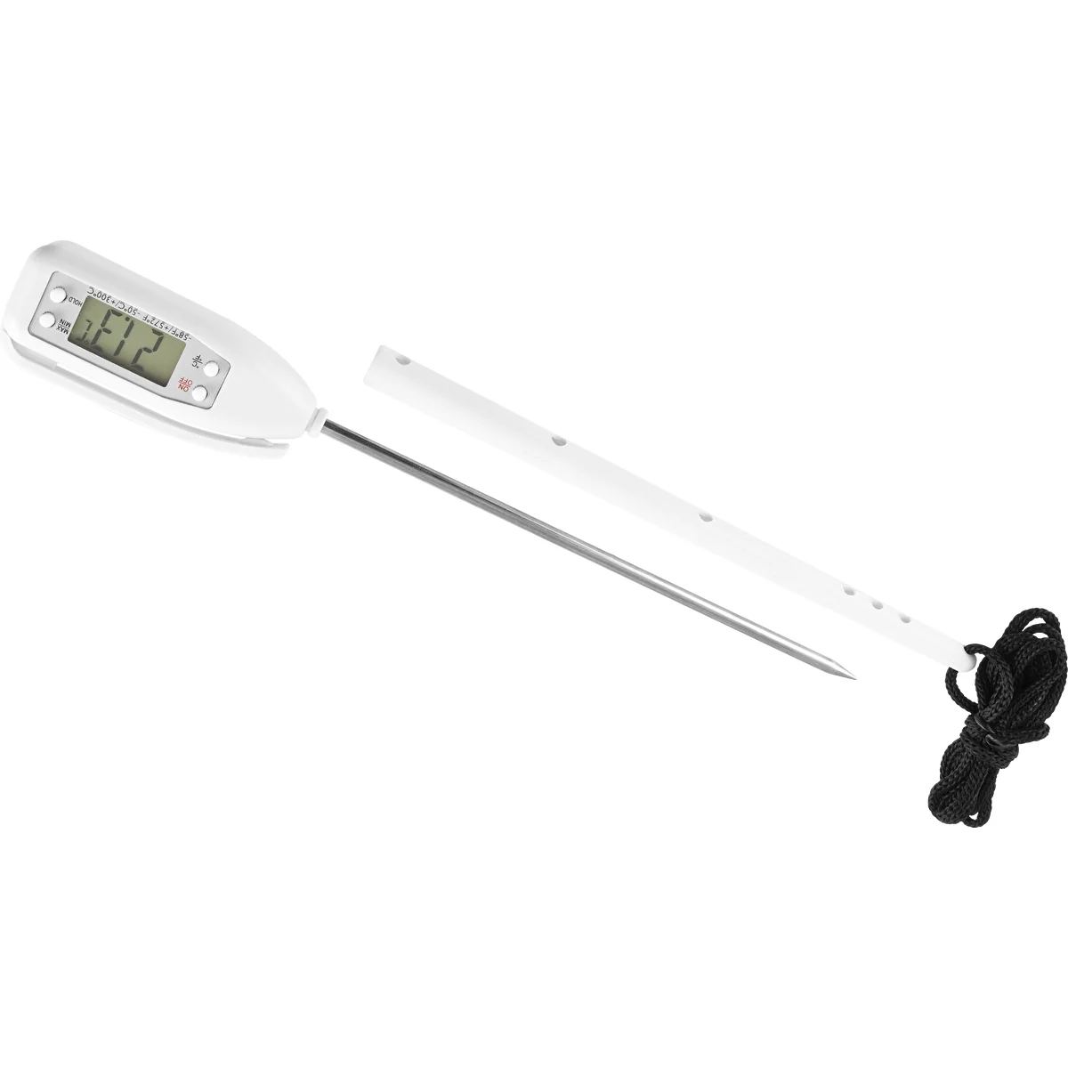 Elektronisches Küchenthermometer (-50 °C bis +300 °C) mit Etui, weiß