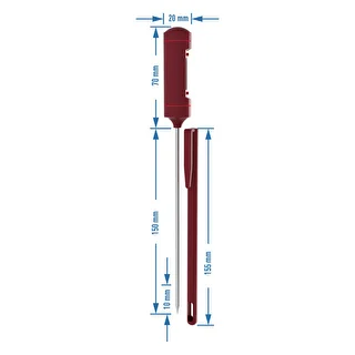 Elektronisches Küchenthermometer, LCD (-20 °C bis +250 °C), rot – photo 5