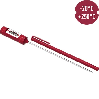 Elektronisches Küchenthermometer, LCD (-20 °C bis +250 °C), rot – photo 3