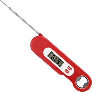Elektronisches Küchenthermometer mit klappbarer Sonde (-50/+300℃), rot – photo 3