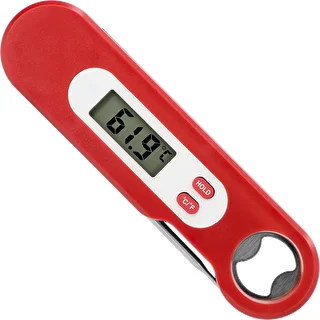 Elektronisches Küchenthermometer mit klappbarer Sonde (-50/+300℃), rot – photo 2