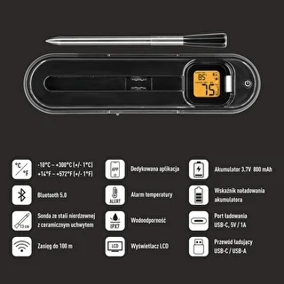 Küchenthermometer mit kabelloser Bluetooth-Sonde – photo 6