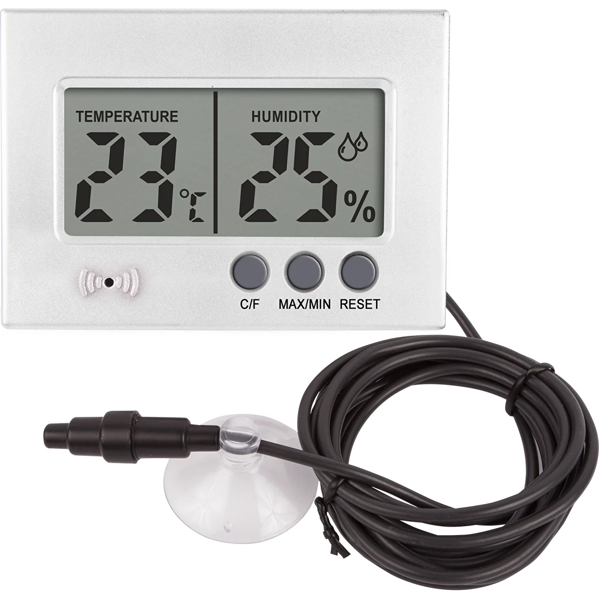 Elektronisches Thermometer und Hygrometer fürs Terrarium (0 °C bis +50 °C), 5 cm