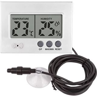 Elektronisches Thermometer und Hygrometer fürs Terrarium (0 °C bis +50 °C), 5 cm