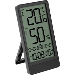 Elektronisches Raumthermometer von Soens, schwarz