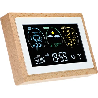 Wetterstation (RCC, DCF) – elektronisch, kabellos, mit Hintergrundbeleuchtung, Sensor, weiß – photo 3