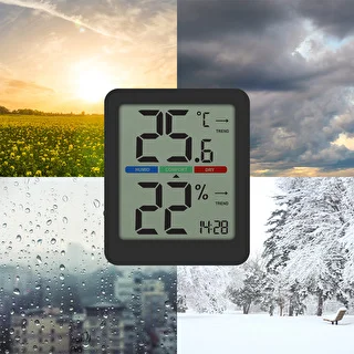 Elektronisches Raumthermometer, schwarz – photo 11