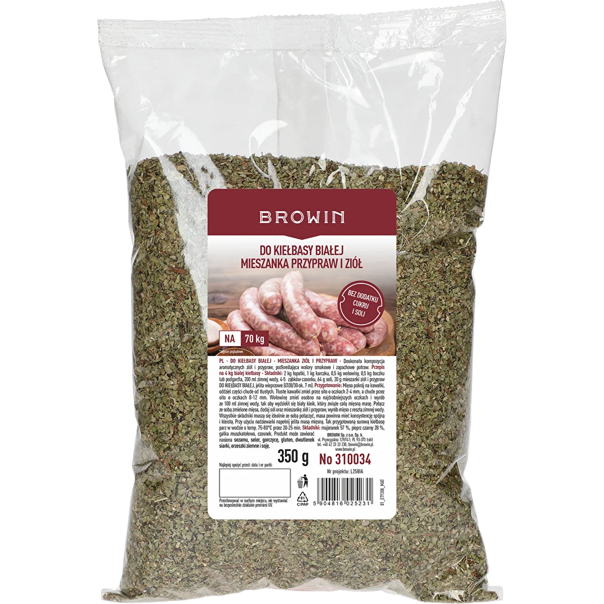 Für weiße Wurst – Gewürz- und Kräutermischung, 350 g