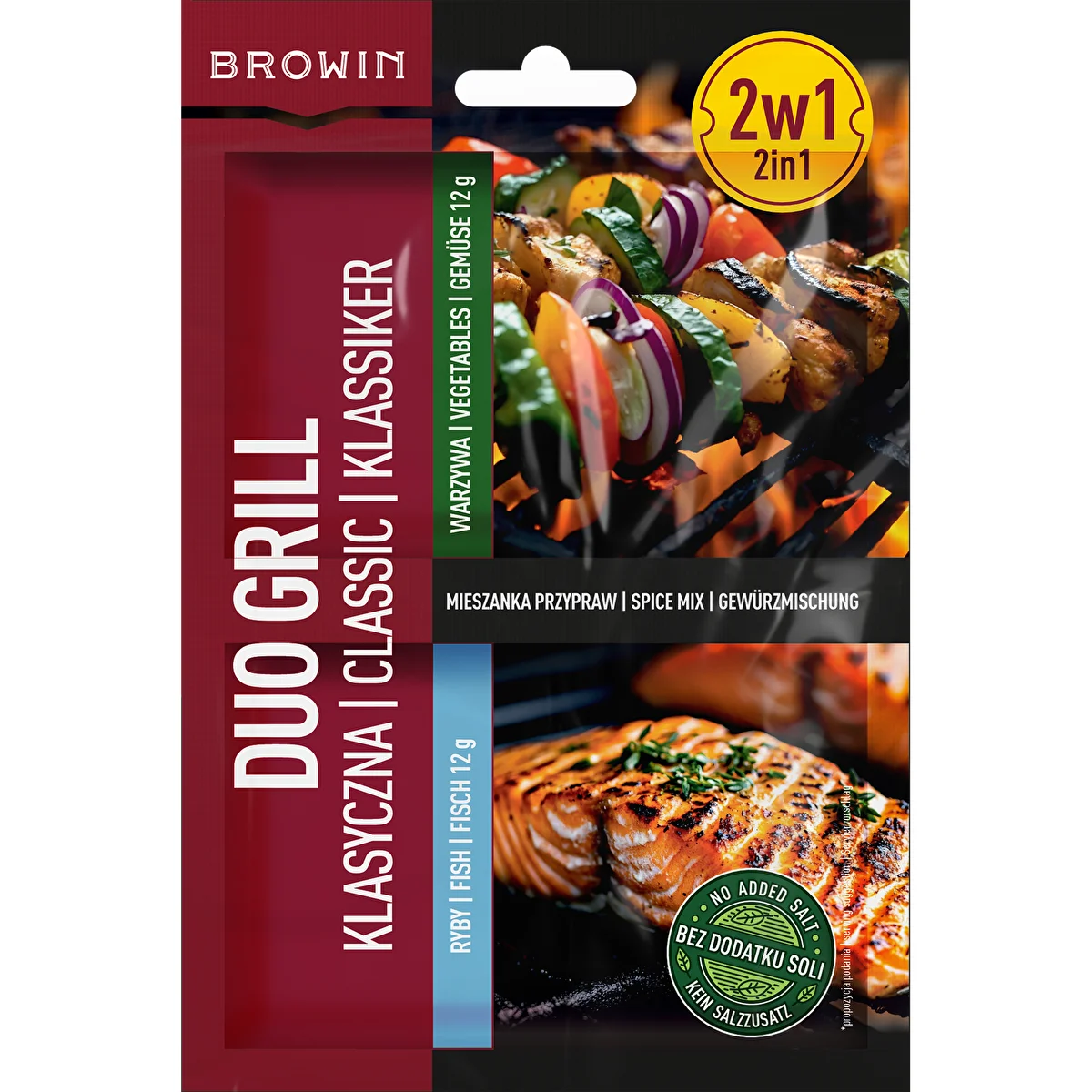 Duo Grill Klassisch für Fisch und Gemüse – 2-in-1-Gewürzmischung, 2 x 12 g