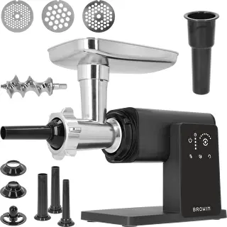 Multifunktionaler Fleischwolf – mit Touch-Bedienfeld, Schneideaufsatz und Passieraufsatz, 2000 W – photo 5