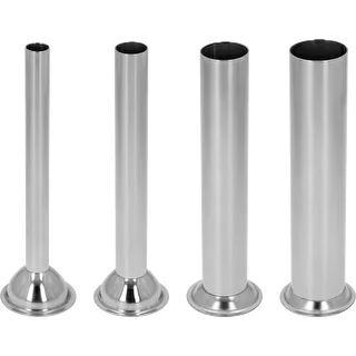 Set aus Edelstahl-Fülltüllen für vertikale Browin-Wurstfüller, 3, 5, 7 L, 4 Stück