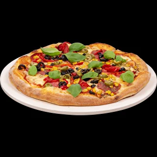 Runder Pizzastein aus Kordierit, Ø 33 cm