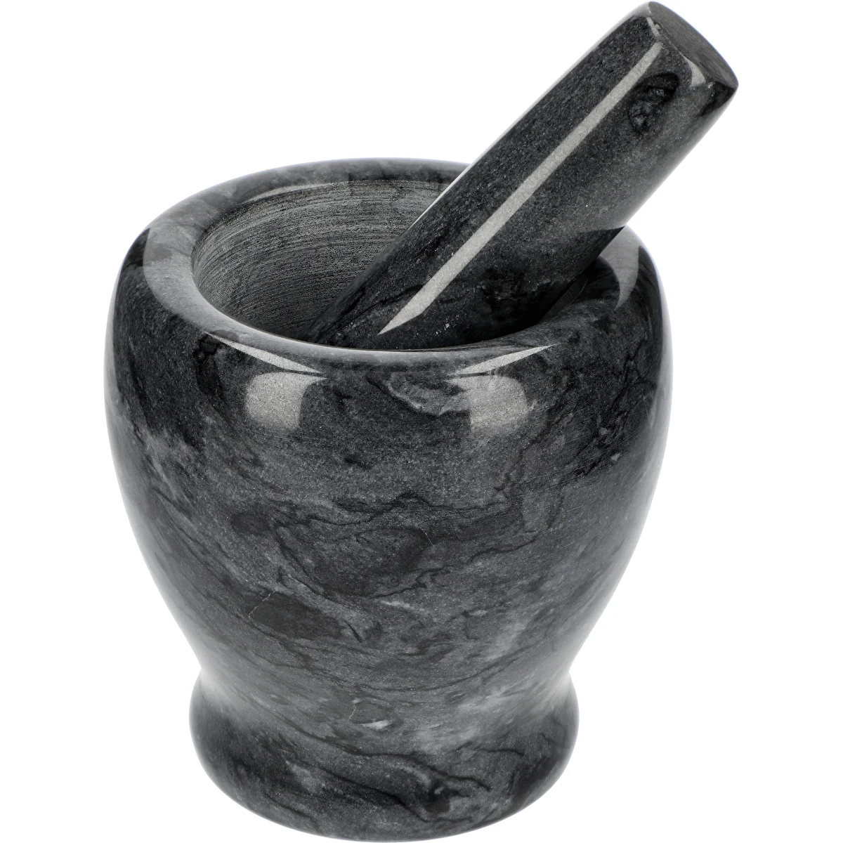 Küchenmörser aus Marmor, schwarz, Ø 10,5 cm