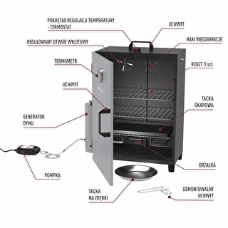 Set: Elektrischer Räucherschrank mit Rauchgenerator – photo 31