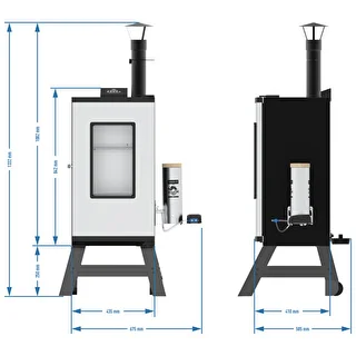 Elektrischer Räucherofen dragON mit mobilem Untergestell – photo 36