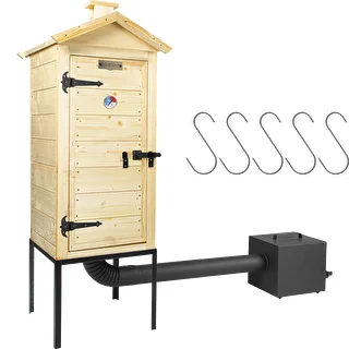 Räucherschrank aus Holz, 100 cm, mit Feuerstelle – photo 2
