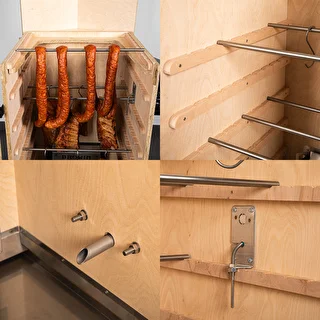 Rahmenloser Räucherschrank dragON PLYWOOD NATURE mit Wi‑Fi-Steuerung, 200 L – photo 5