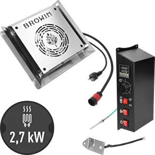 Modul-Set mit Digitalthermostat – dragON 2,7 kW, für Garten-Räucherschränke