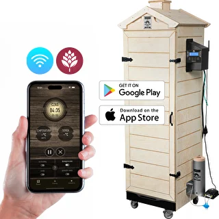Räucherschrank dragON PLYWOOD NATURE – rahmenlos, modular, mit Wi-Fi-Steuerung, 320 L