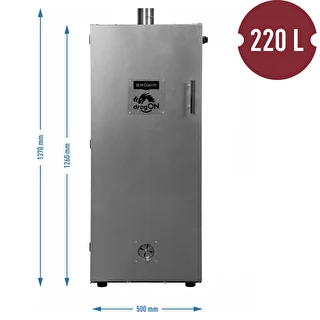 Metall-Räucherkammer 220 L, mit Rollen – photo 4
