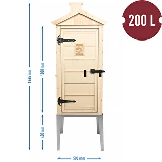 Räucherkammer aus zertifiziertem Sperrholz, 200 L, mit Edelstahl-Untergestell – photo 3