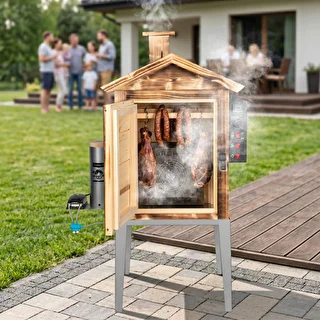 Räucherschrank 115 L dragON Wood 60E – holzbefeuert, mit elektrischem Heizmodul und Steuergerät – photo 13