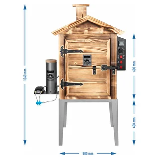 Räucherschrank 115 L dragON Wood 60E – holzbefeuert, mit elektrischem Heizmodul und Steuergerät – photo 8