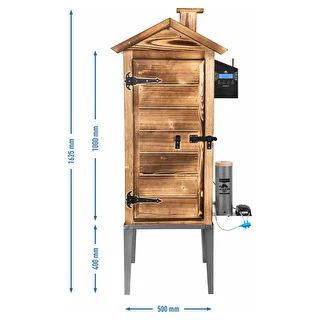 Räucherschrank mit Wi‑Fi, 200 L – dragON WOOD 100IQ mit elektrischem Heizmodul und Steuerung, holzbefeuert – photo 4
