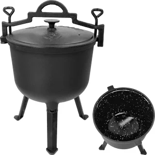 Emaillierter Gusseisenkessel, 10 l
