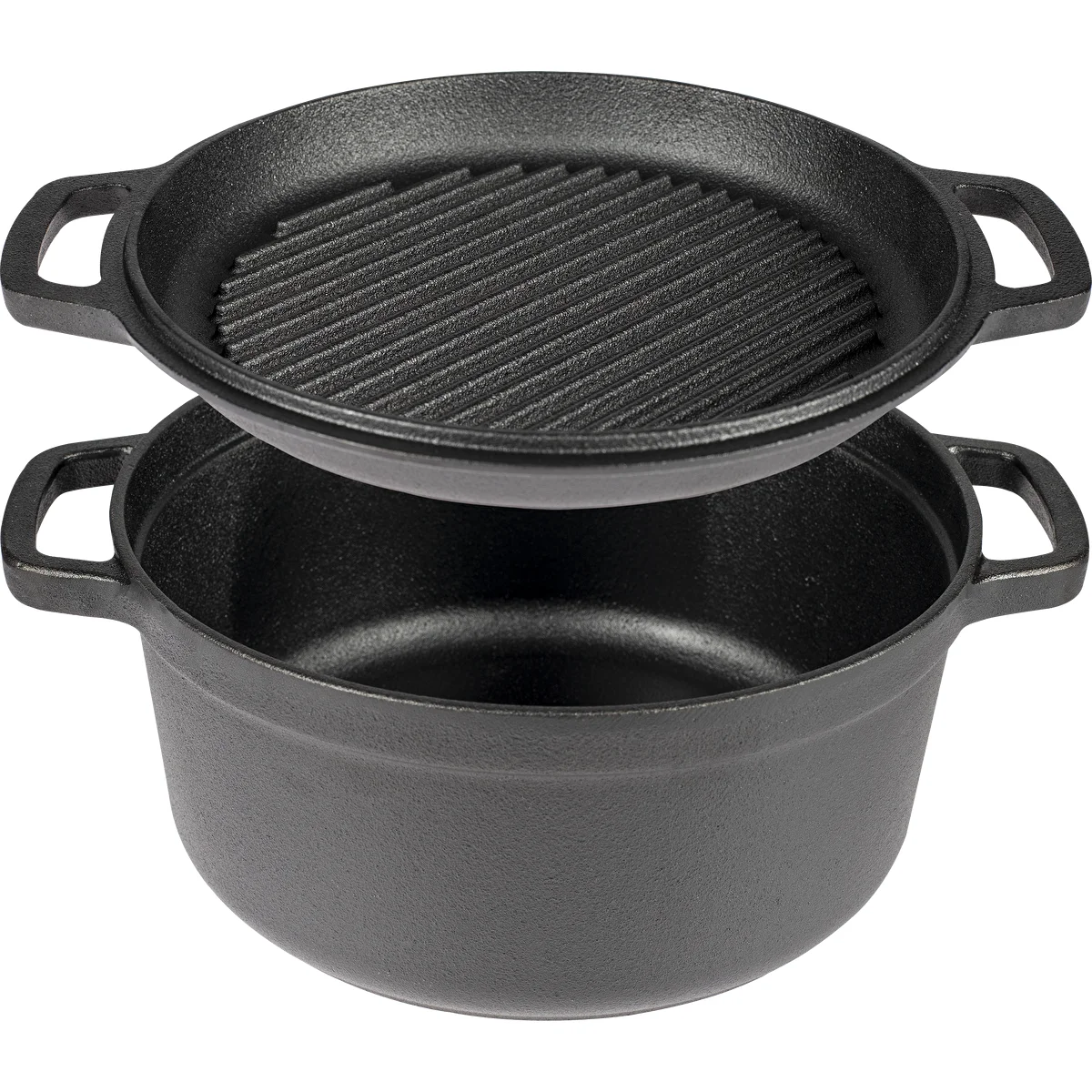 Gusseisentopf mit Pfanne, 3,5 L